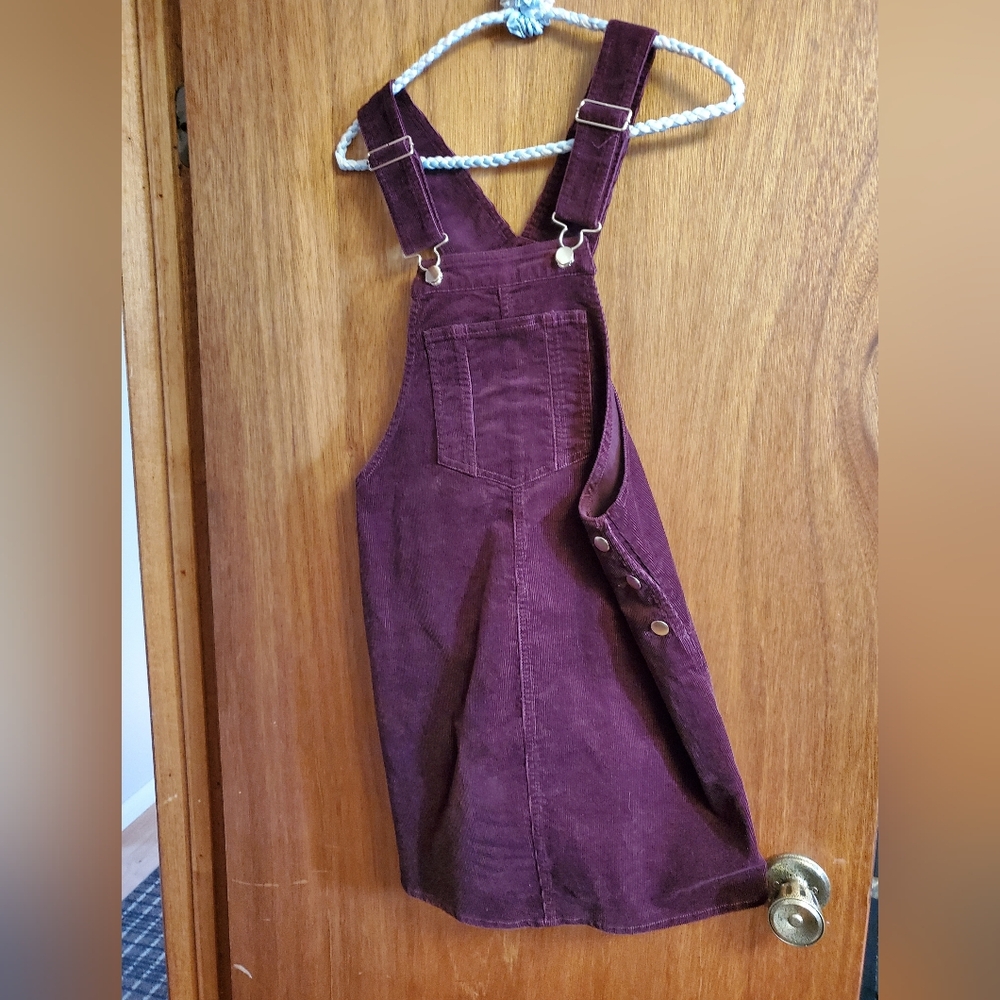 H&M Burgundy Pinafore Dress